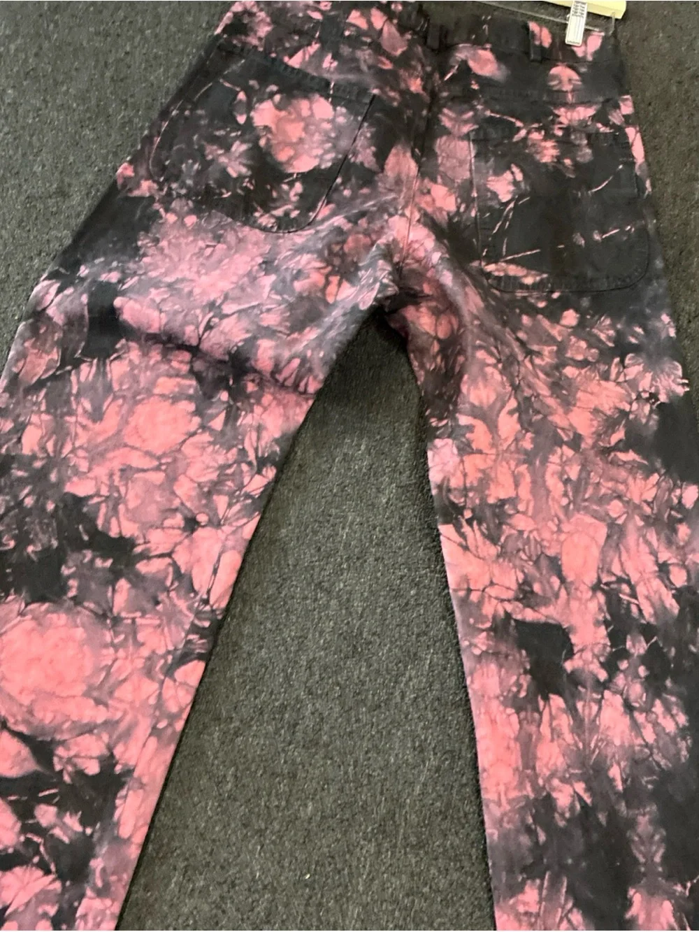Men Market My Chemical Romance Jeans Black/Pink Tyedye Skater Grunge Goth SZ 34